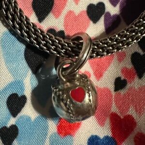 Brighton Collectables Baseball Charm With Heart